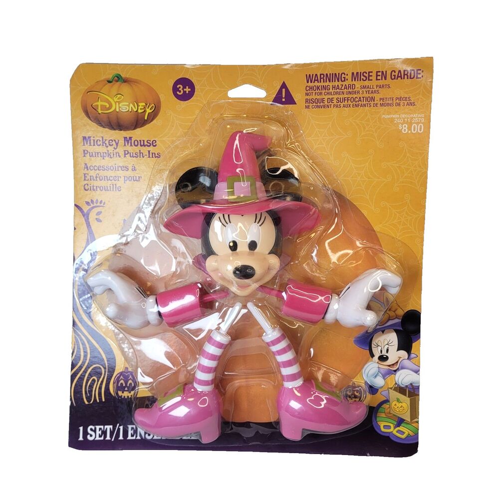 DISNEY Minnie Mouse 2014 Pumpkin Decoration Push-In Halloween -  NEW SEALED